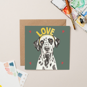 Dalmatian Love card with Gold Foil